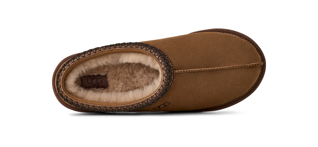 Mens UGG Tasman Ii Nubuck Dark Chestnut Slippers — view 4