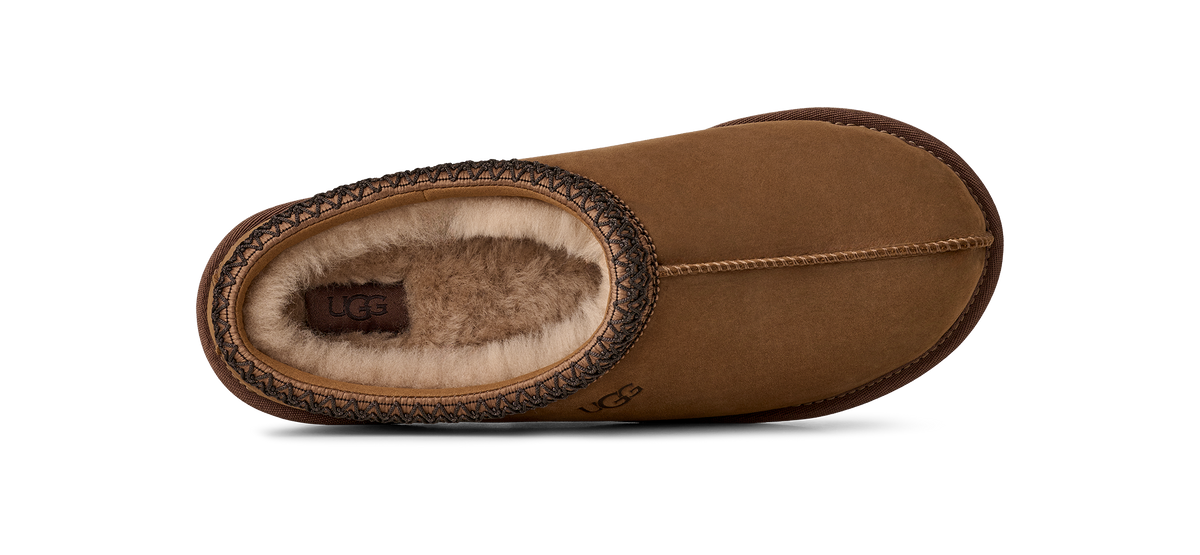Mens UGG Tasman Ii Nubuck Dark Chestnut Slippers — view 4