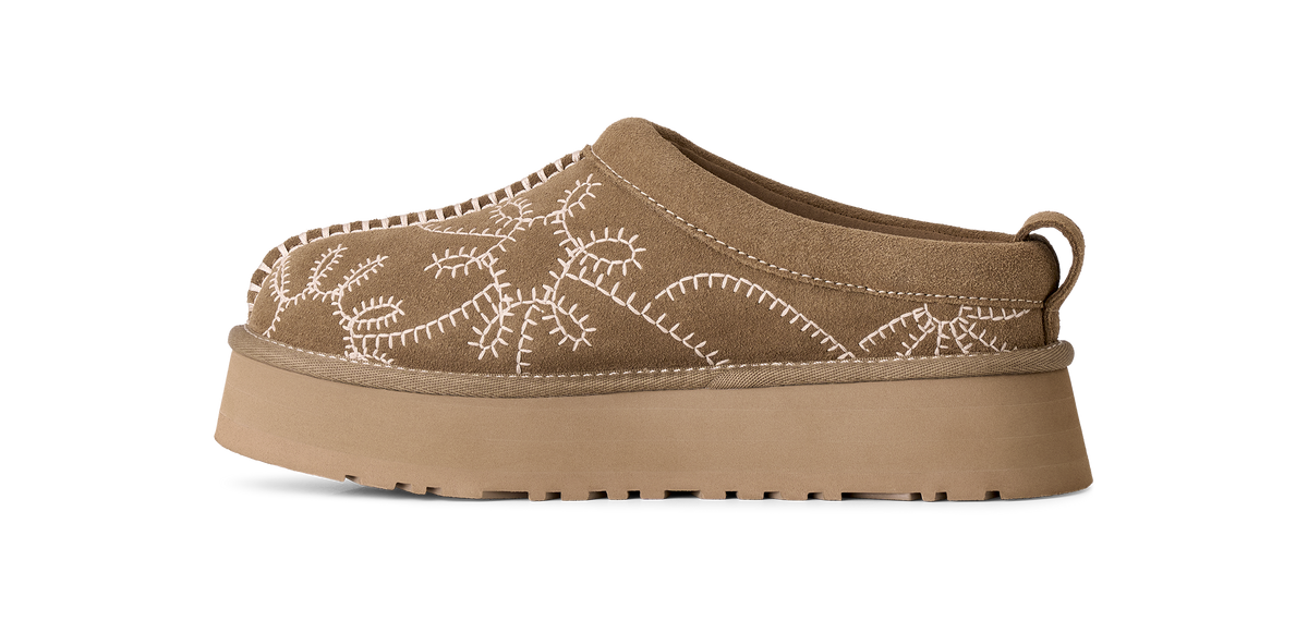 Women's UGG Tazz Botanic Slipper in Light Bronze — view 3