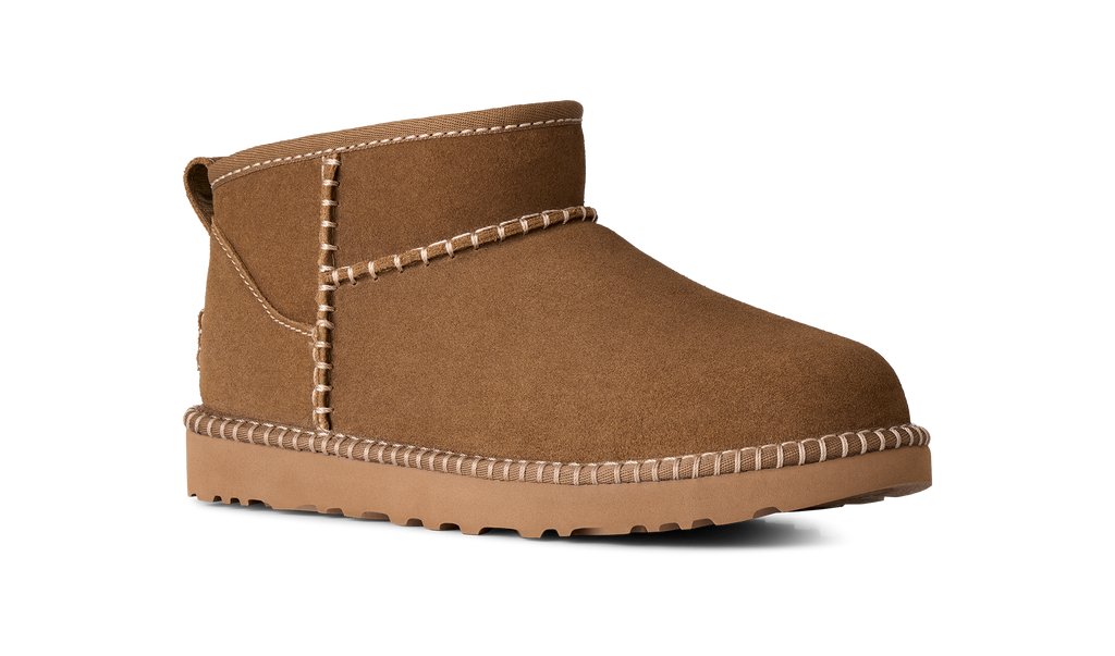 Women's UGG Classic Ultra Mini Botanic Boot in Light Bronze — view 2