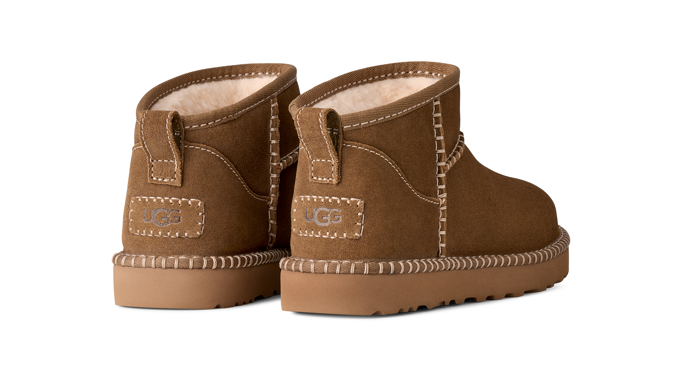 Women's UGG Classic Ultra Mini Botanic Boot in Light Bronze — view 4