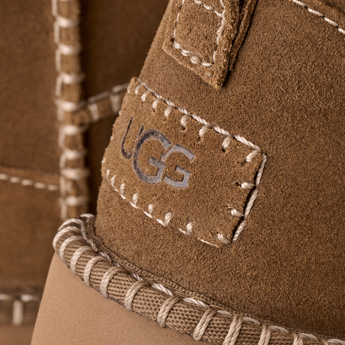 Women's UGG Classic Ultra Mini Botanic Boot in Light Bronze — view 5