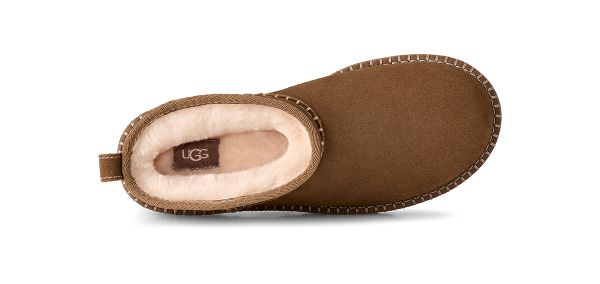 Women's UGG Classic Ultra Mini Botanic Boot in Light Bronze — view 6