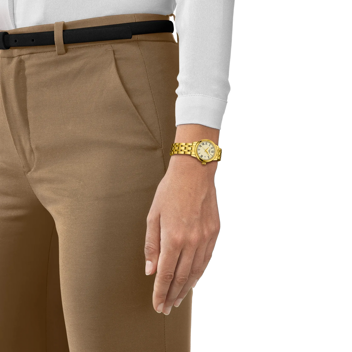Tissot Classic Dream Lady 30mm Ivory Dial Gold-PVD Watch — view 5
