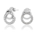 Olivia Burton interlink earrings with sparkling crystals, showcasing the jewelry's classic intertwined design.