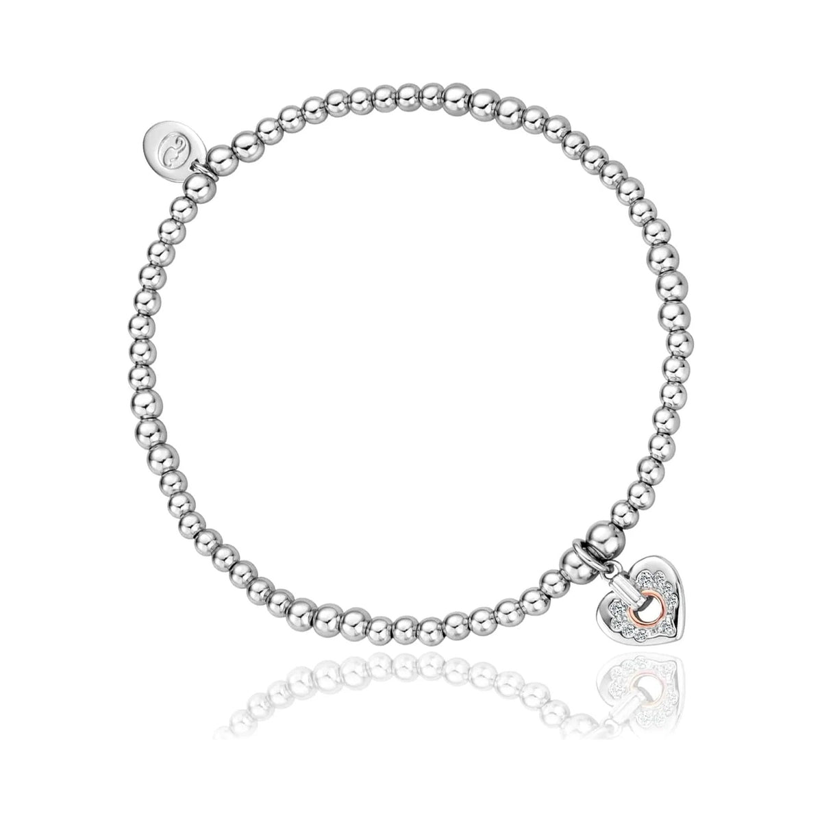 The Clogau Cariad Silver Sparkle Heart Affinity Bracelet, a silver sterling bracelet from Clogau, at OD’s Jewellers in St Helens.