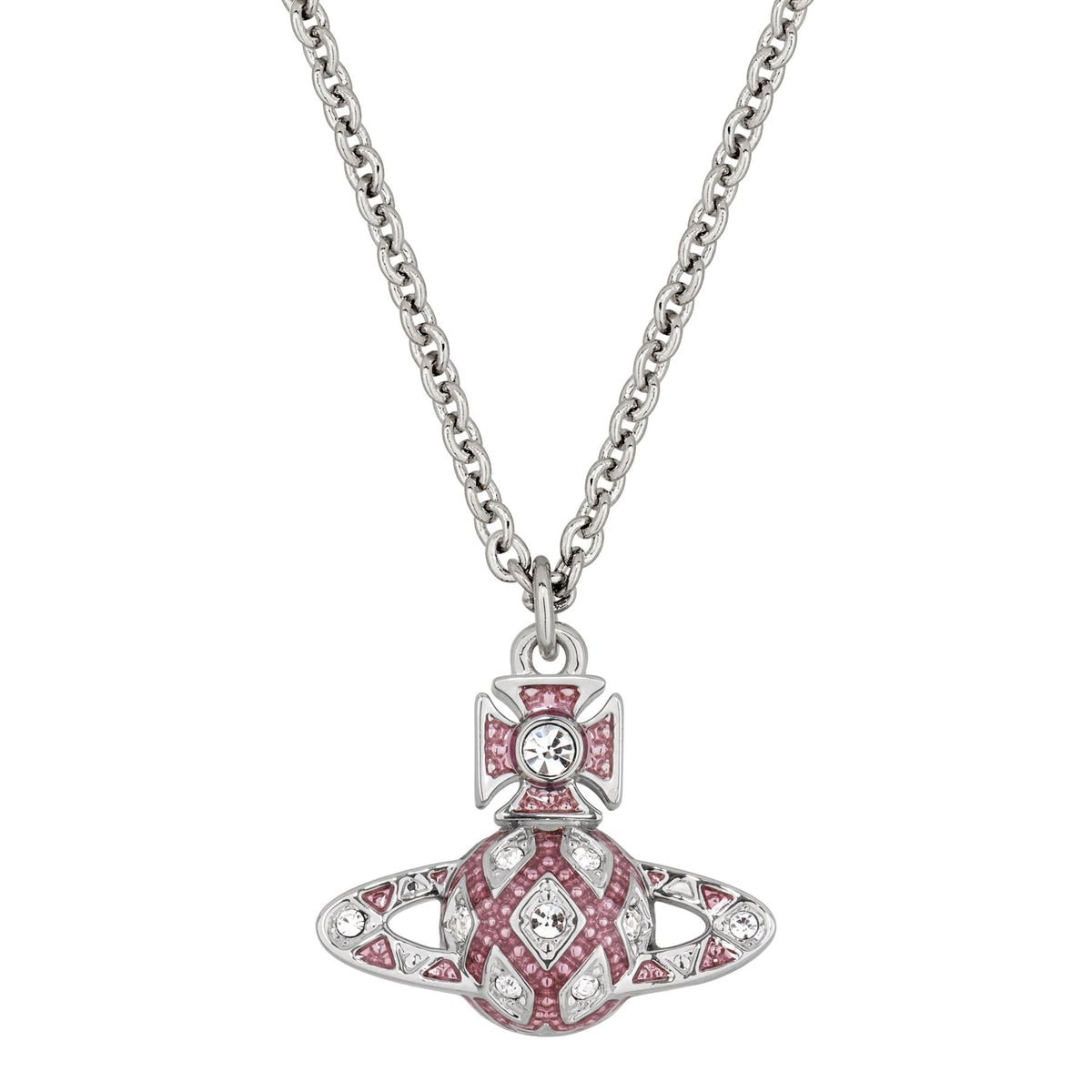 Vivienne Westwood Rachelle Bas Relief Dark Rose Necklace 630203J9-02P788-