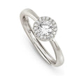 Nomination Seidivina Cubic Zirconia Halo Adjustable Ring Silver by Nomination Italy