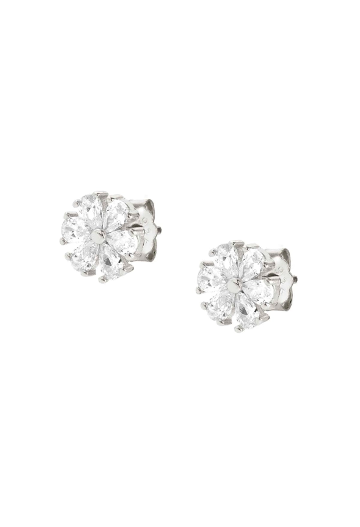 The Nomination Sweetrock Cubic Zirconia Flower Earrings, a silver metal earrings from Nomination Italy, available at OD’s Jewellers in St Helens