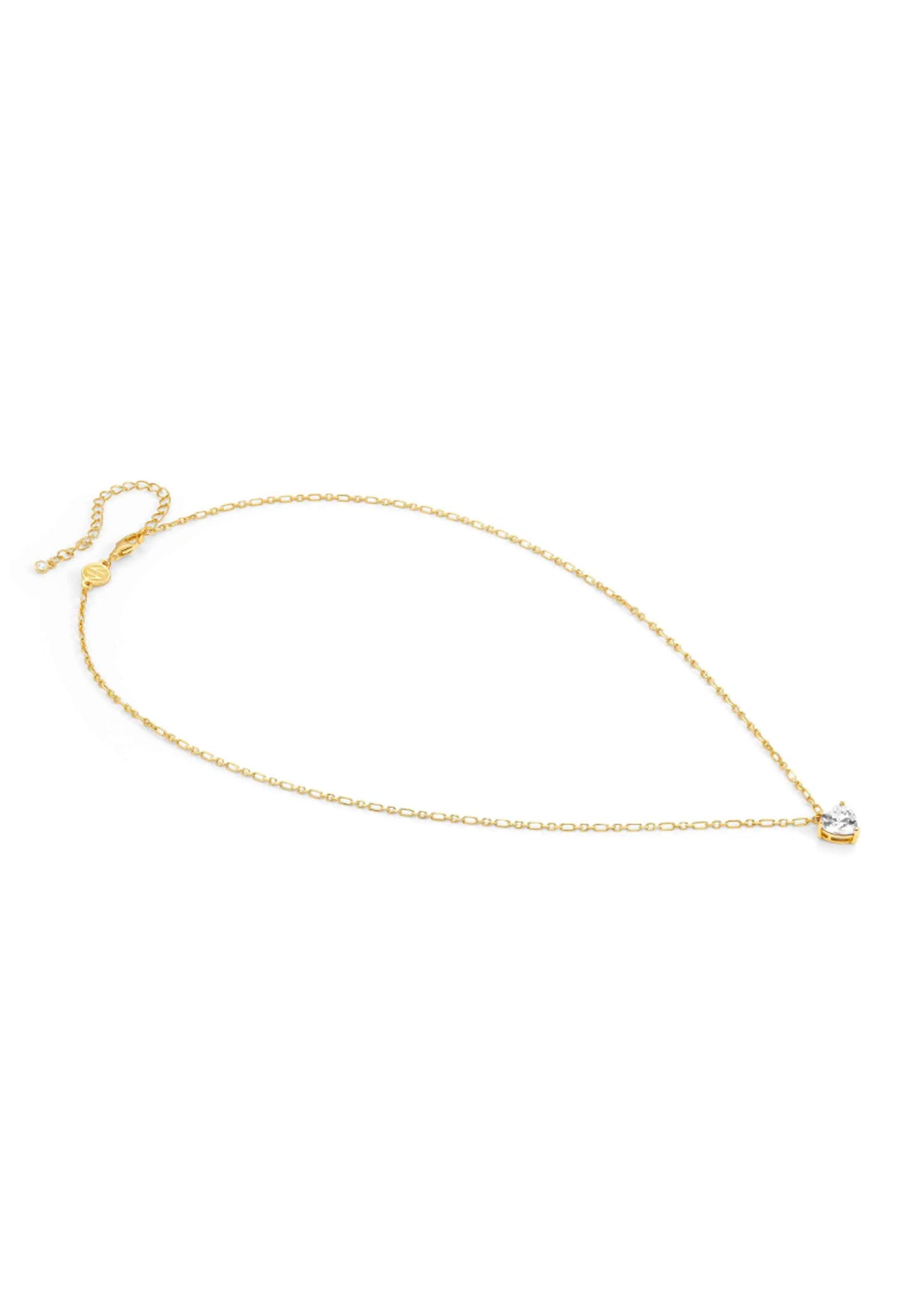Close-up of the Nomination Sweetrock love necklace, showcasing the silver GP pendant and gold chain.