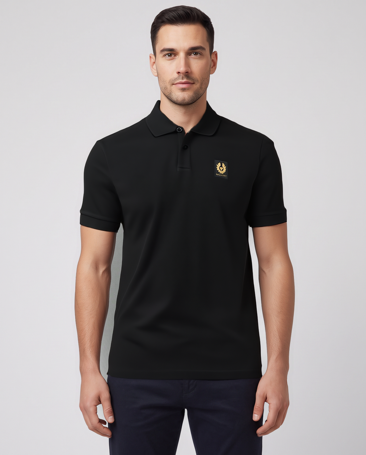 Men's Belstaff Black Polo Shirt