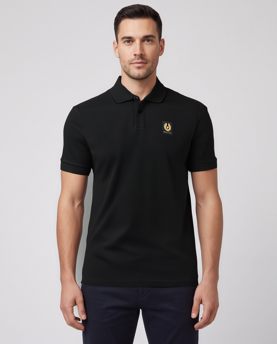 Men's Belstaff Black Polo Shirt