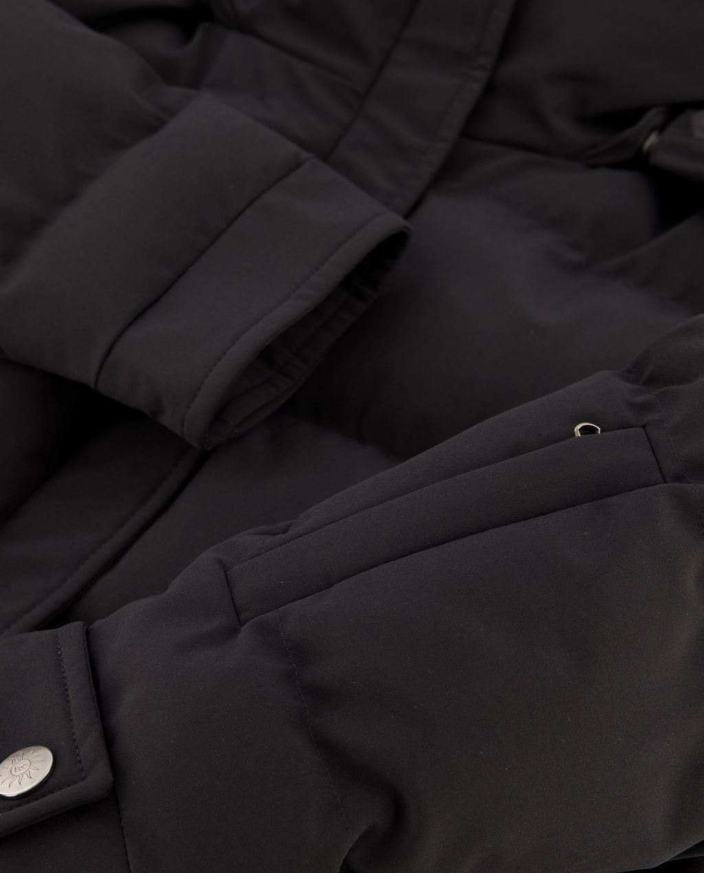 Women's Sandbanks Haven Black Long Puffer Jacket - image 14