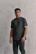 Mens Red Run Core Pine Green Technical Runner Tee