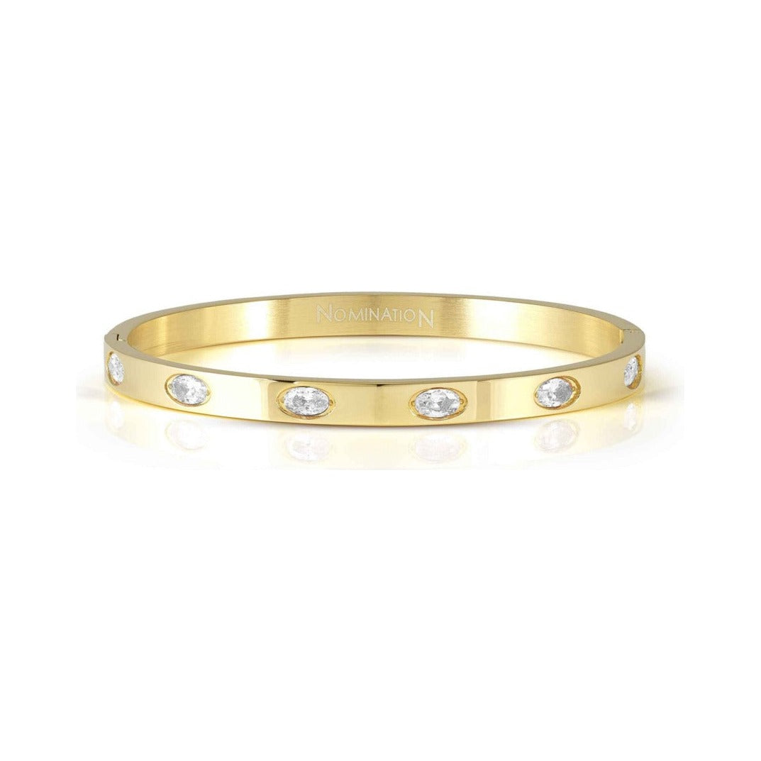 Nomination Pretty Bangles Gold Tone 6 Oval CZ