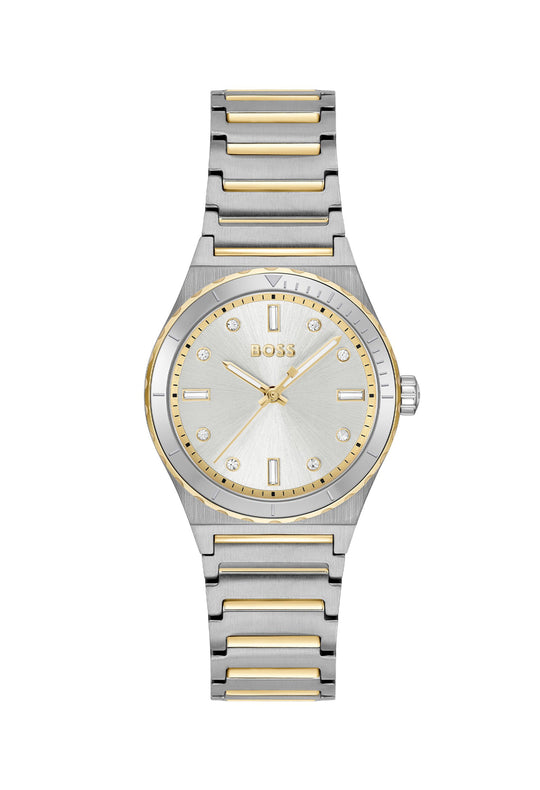 BOSS Ladies Candor Sport Silver Crystal Dial Bracelet Watch 1502790 *