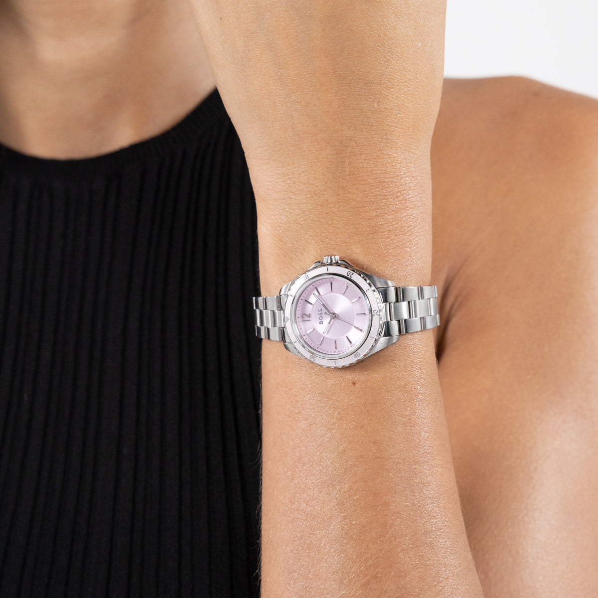 BOSS Sage Aqua Ladies Pink Dial Bracelet Watch — view 4