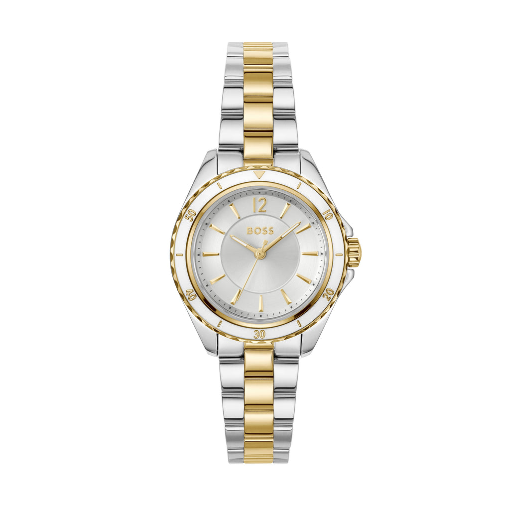BOSS Sage Aqua Ladies Two-Tone Bracelet Watch