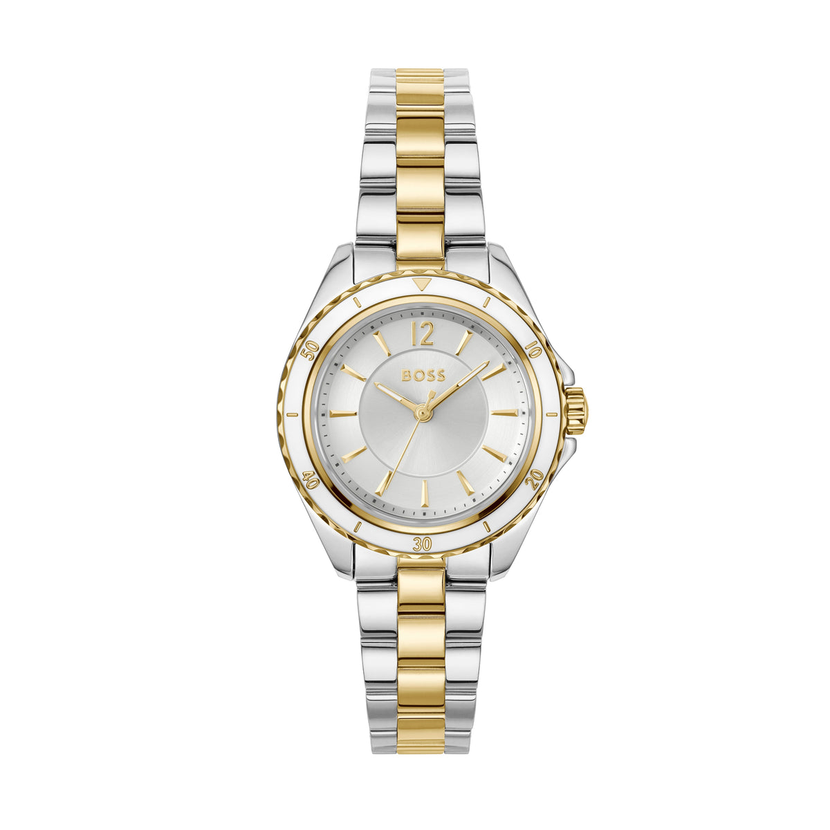 BOSS Sage Aqua Ladies Two-Tone Bracelet Watch
