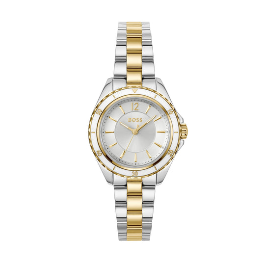 BOSS Sage Aqua Ladies Two-Tone Bracelet Watch