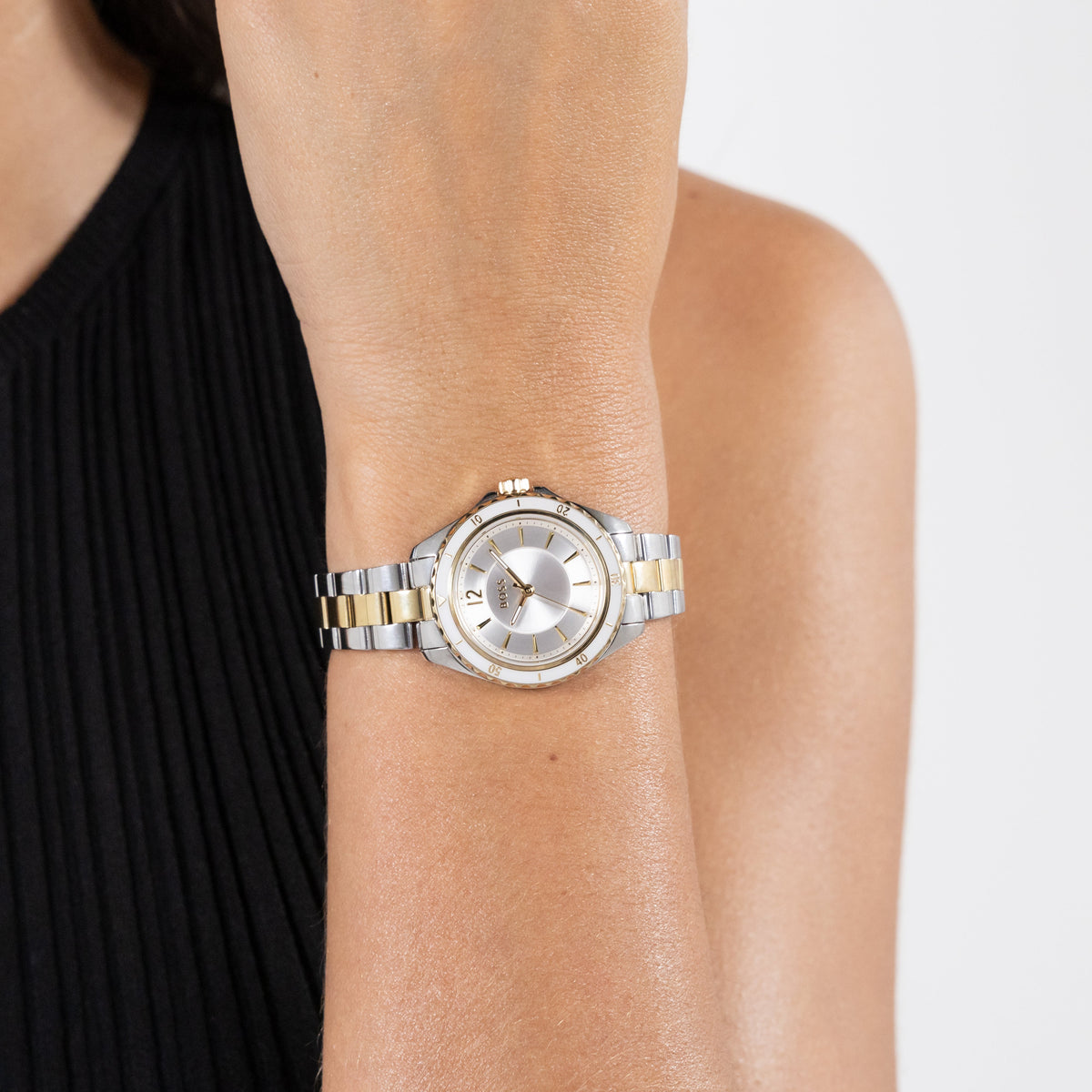 BOSS Sage Aqua Ladies Two-Tone Bracelet Watch — view 4