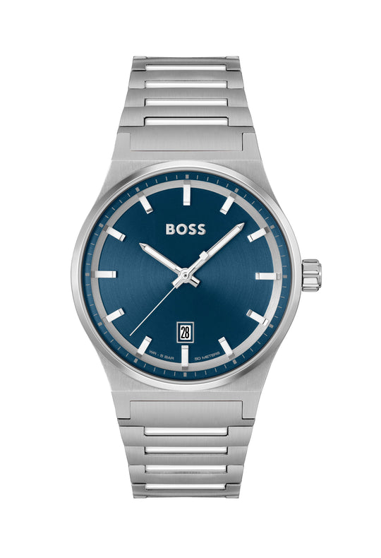 BOSS Mens Candor Blue Dial Bracelet Stainless Steel Watch
