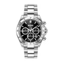 Silver BOSS chronograph watch.