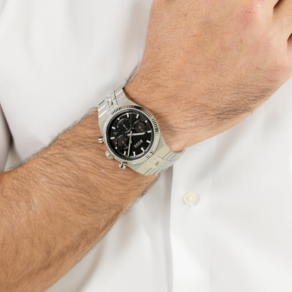 BOSS Mens Candor Prime Black Dial Bracelet Watch — view 4