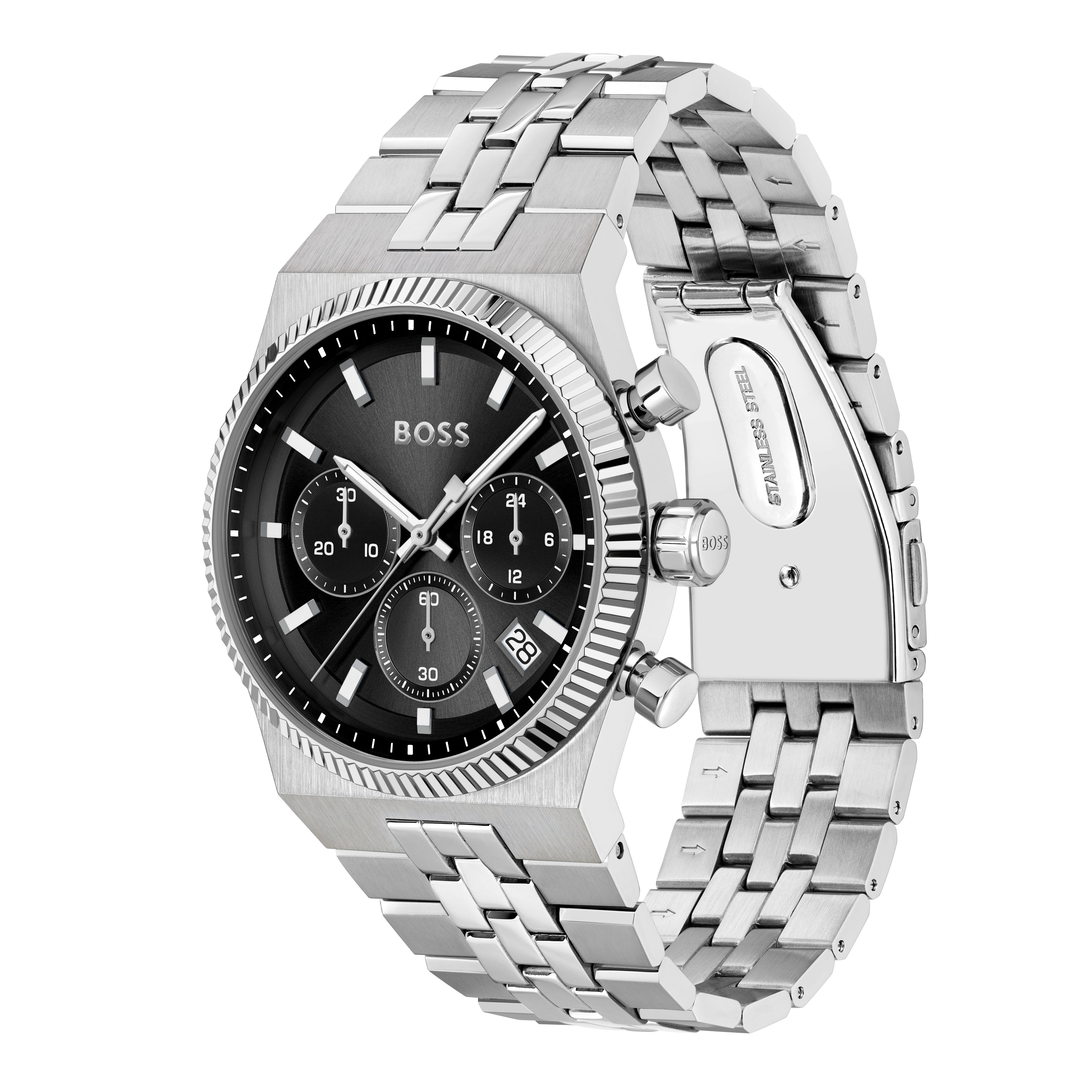 BOSS Mens Candor Prime Black Dial Bracelet Watch — view 2