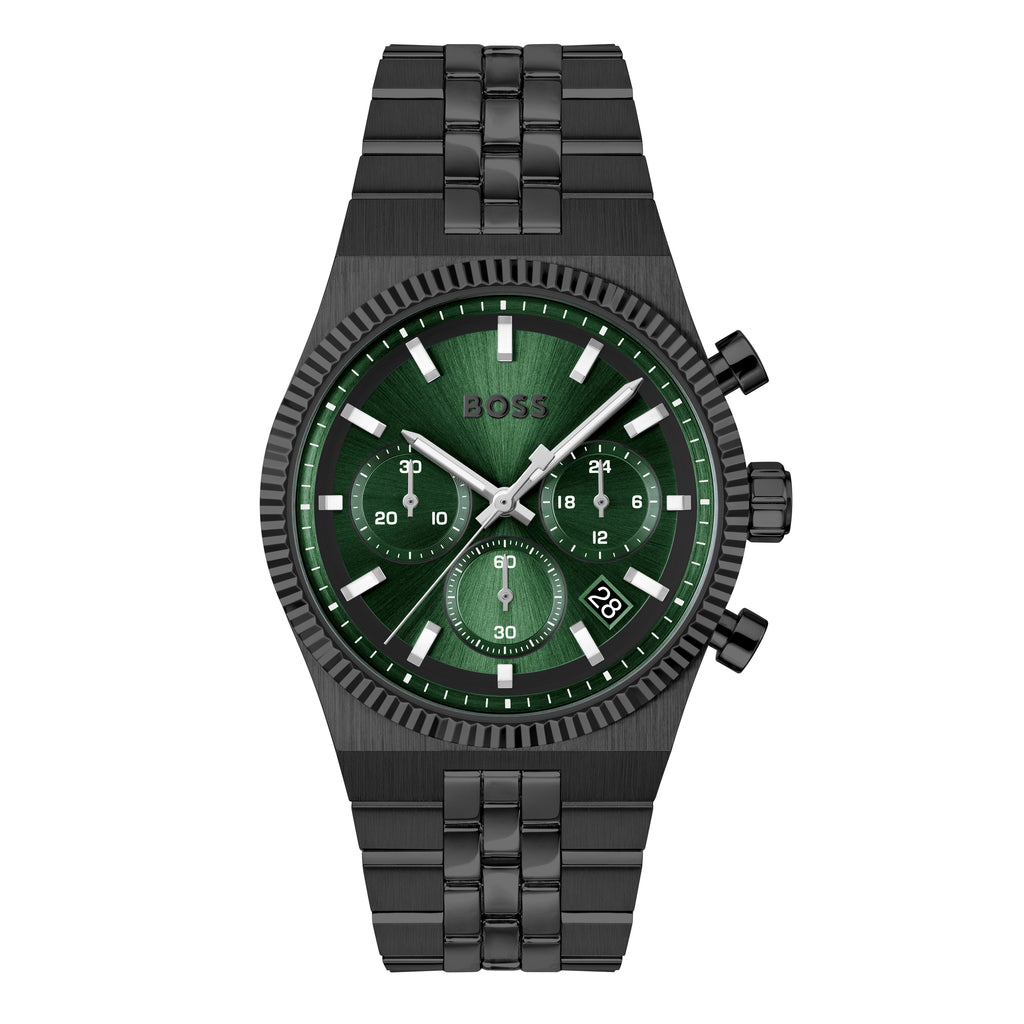BOSS Mens Candor Prime Green Dial Bracelet Watch
