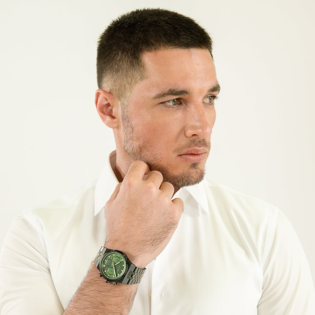 BOSS Mens Candor Prime Green Dial Bracelet Watch — view 5