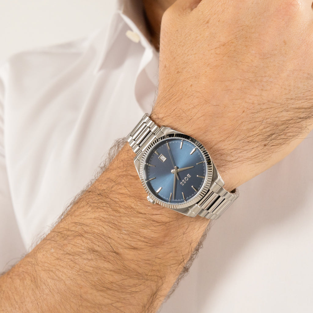 BOSS Mens Cheswick Blue Dial Bracelet Watch — view 4