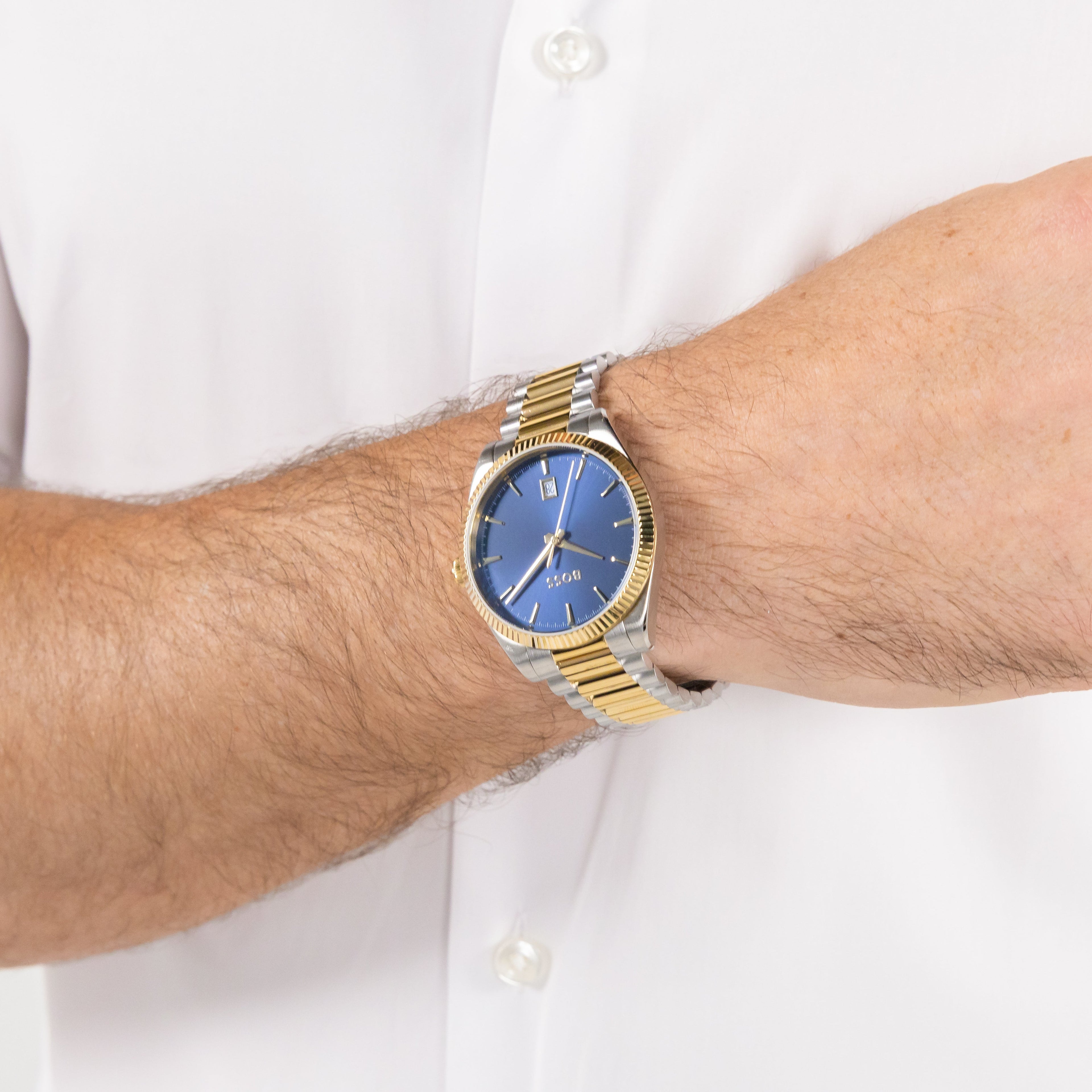 BOSS Mens Cheswick Blue Dial Bracelet Watch — view 4