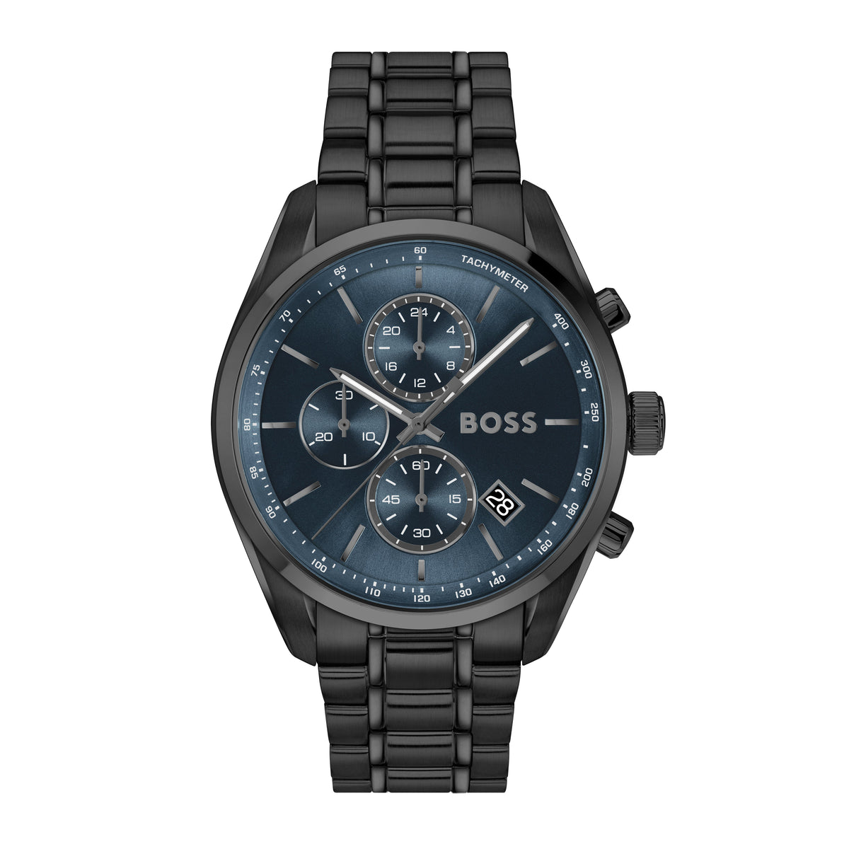 BOSS Mens Grand Prix 44 Blue Dial Bracelet Watch