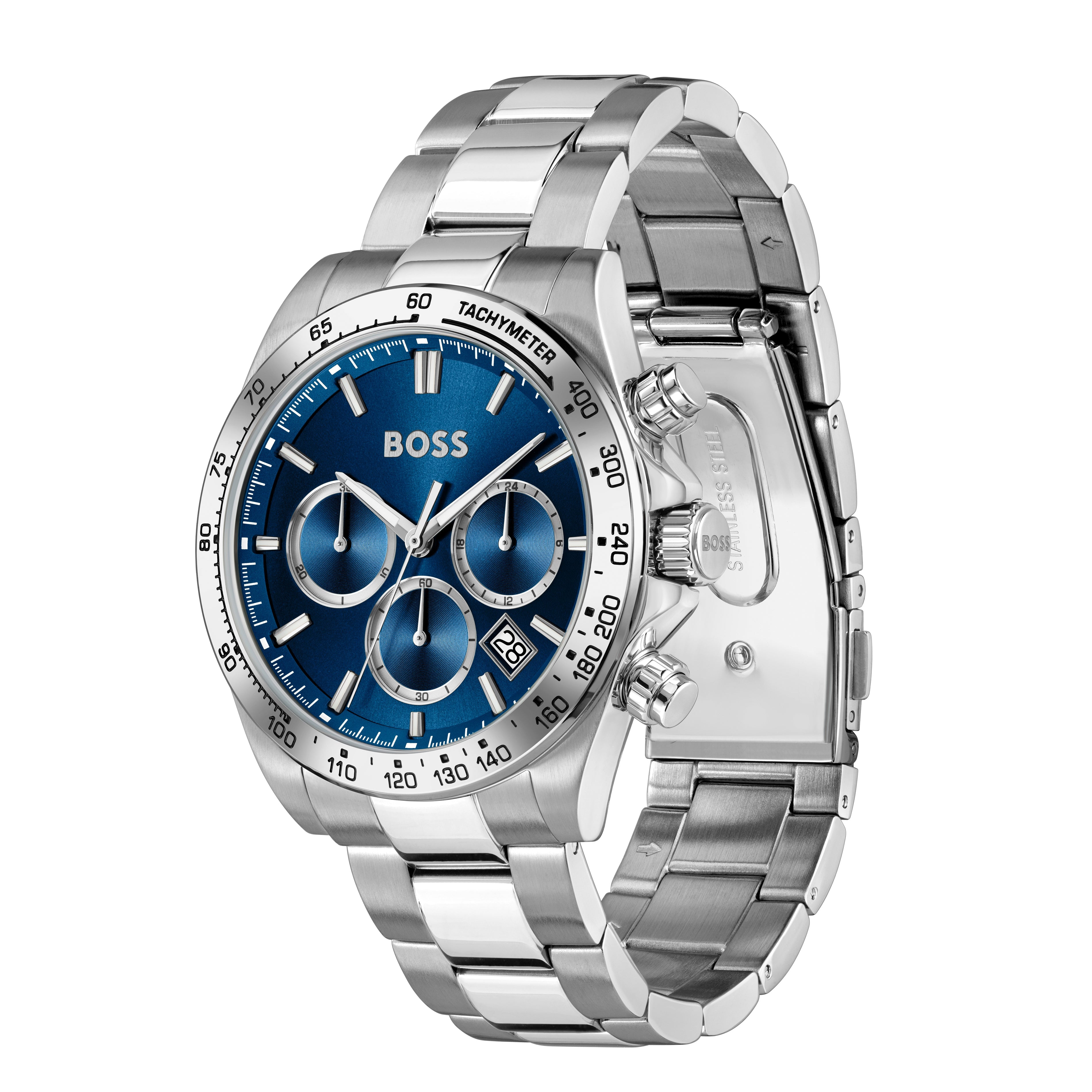 BOSS Mens Hero 2.0 Blue Dial Bracelet Watch — view 2