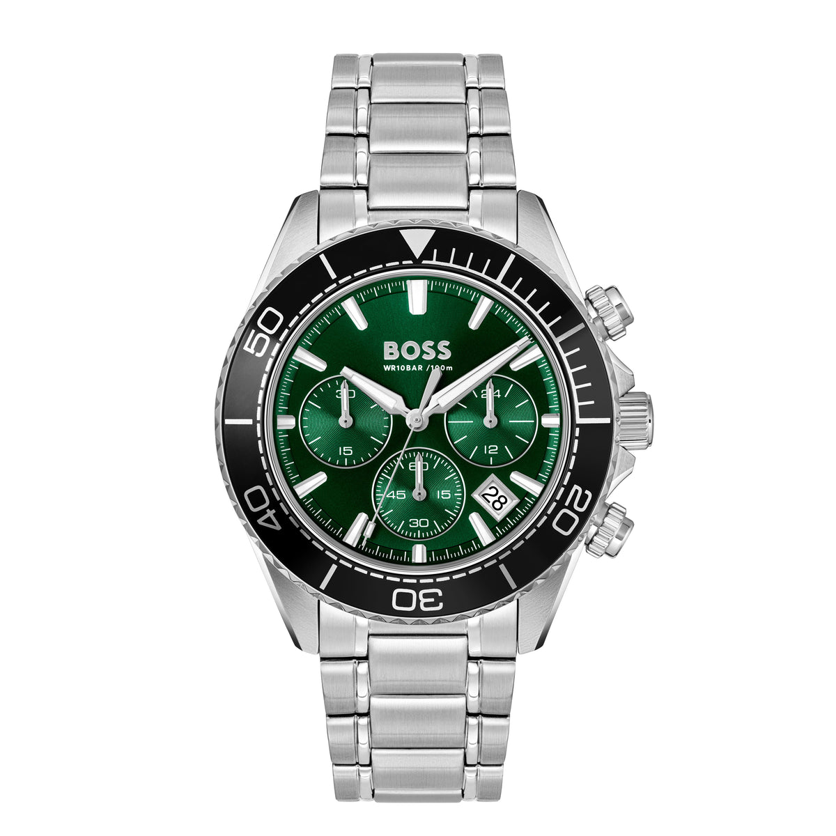 BOSS Mens Sealiner Green Dial Bracelet Watch