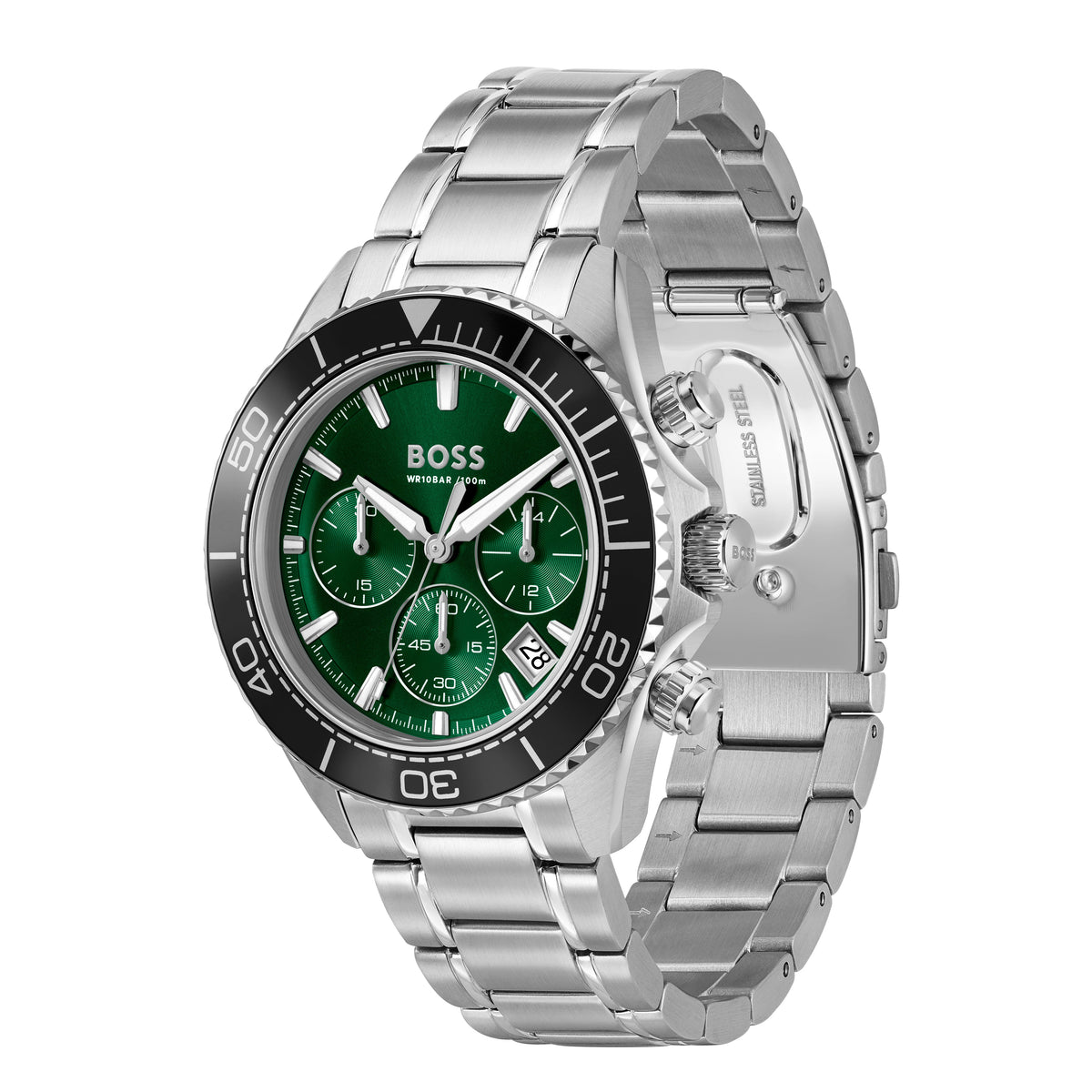 BOSS Mens Sealiner Green Dial Bracelet Watch — view 2