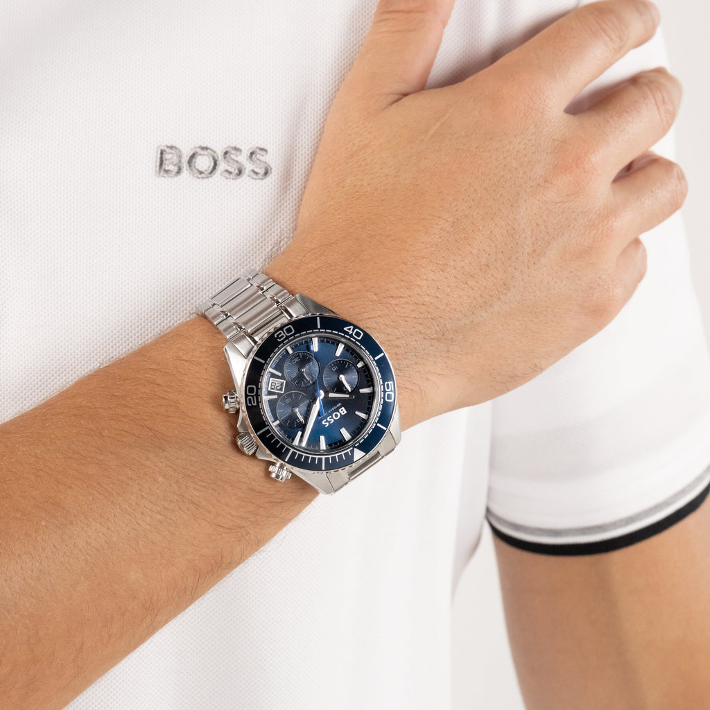 BOSS Mens Sealiner Blue Dial Bracelet Watch — view 4
