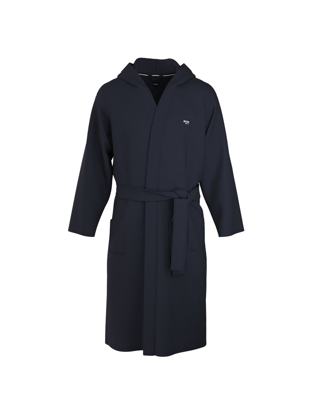 BOSS Black Terry Robe Dark Blue Bathrobe