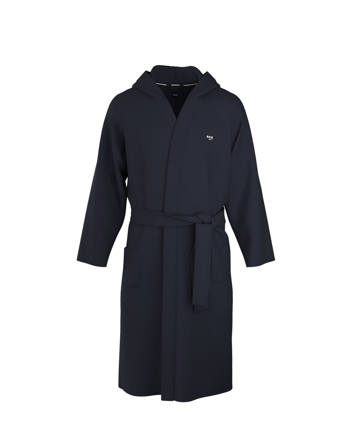 BOSS Black Terry Robe Dark Blue Bathrobe