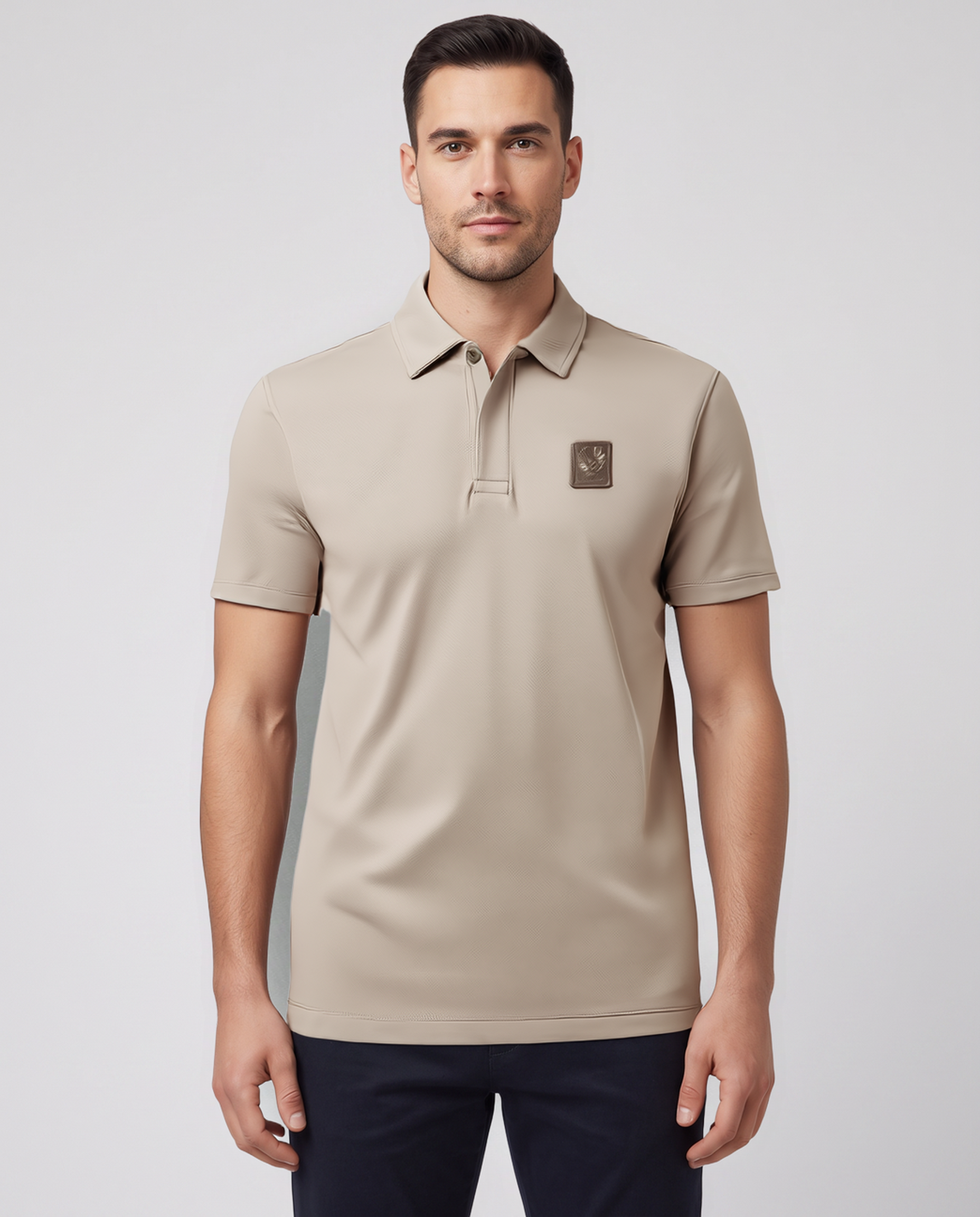 Mens Belstaff Curator Polo Concrete Polo Shirts