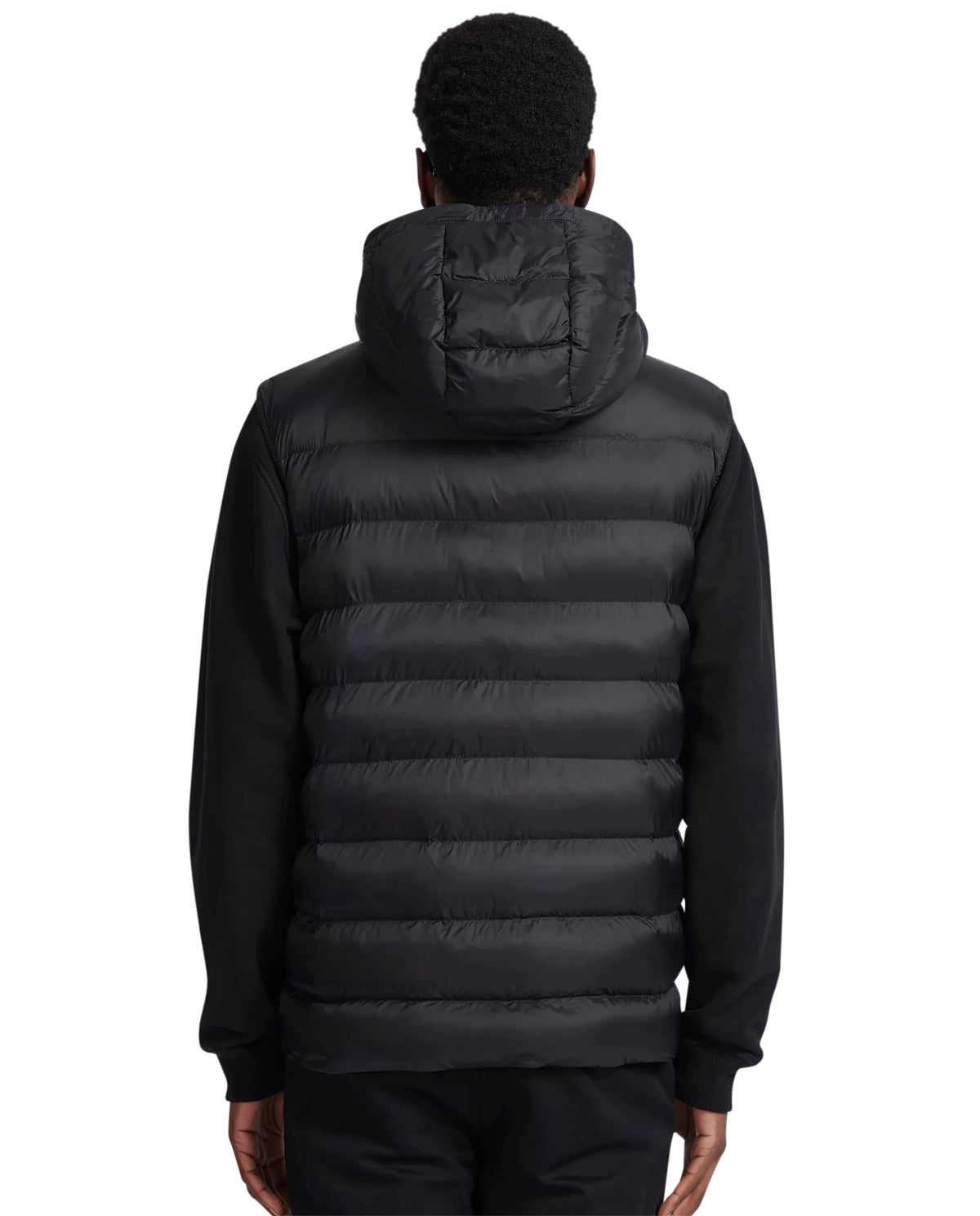 Men's Sandbanks Frontier Micro Puffer Hooded Gilet in Black