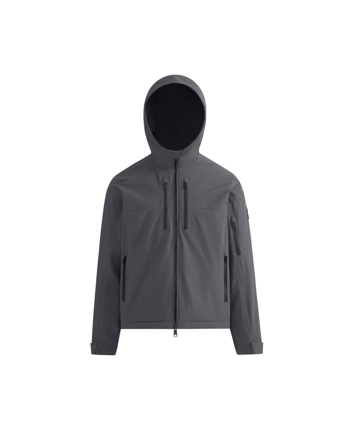 Men's Sandbanks Hooded Waterproof Shell Jacket in Charcoal