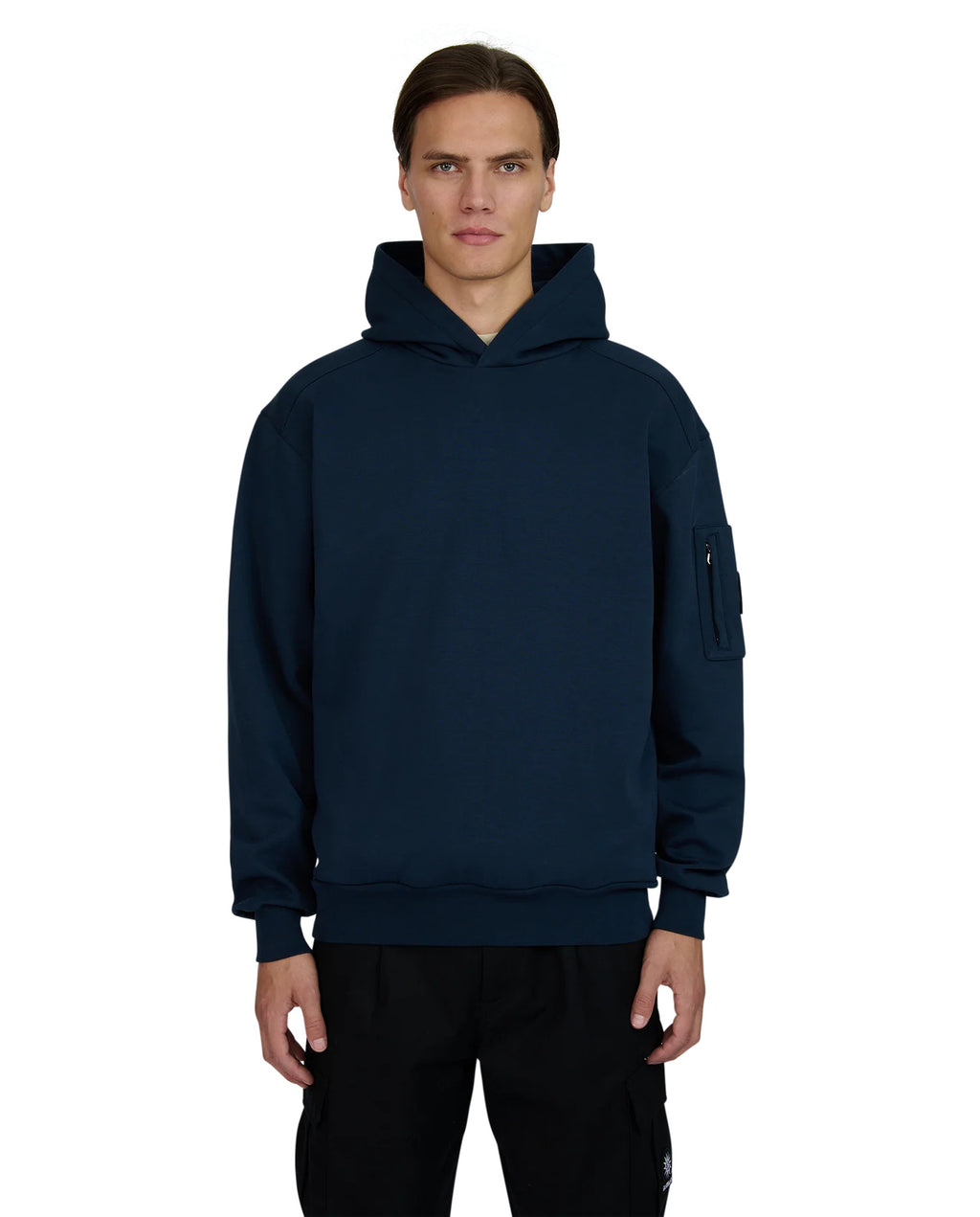 Men's Sandbanks Interlock Hoodie in Navy