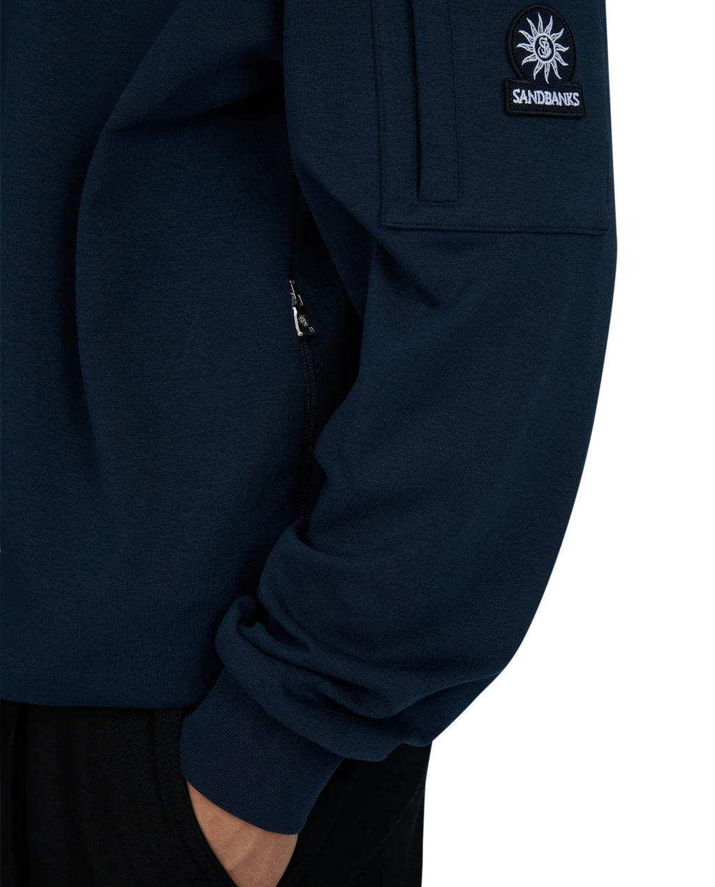 Men's Sandbanks Interlock Hoodie in Navy