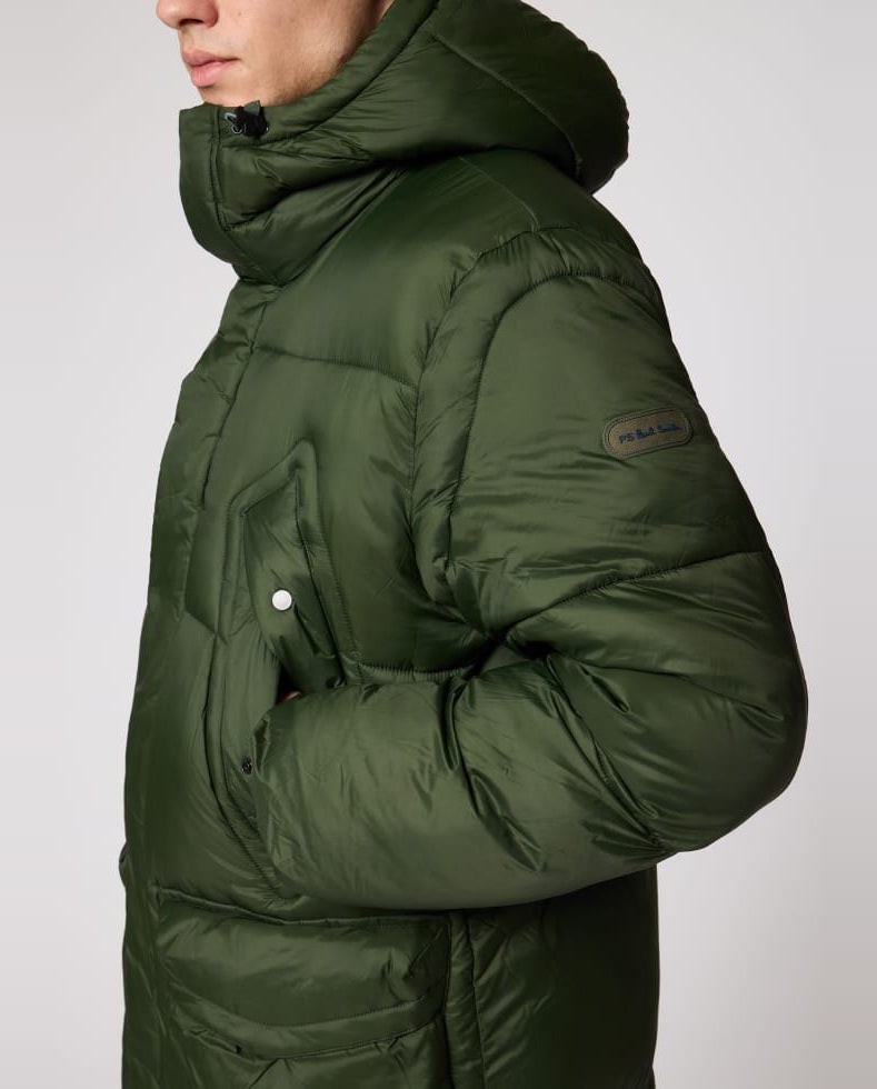 Mens Paul Smith Green Padded Parka
