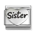 Nomination Composable Silver Sister Heart Charm 330114/20