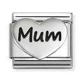 Nomination Composable Silver Mum Heart Charm 330114/22