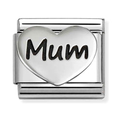 Nomination Composable Silver Mum Heart Charm 330114/22