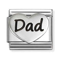 Nomination Composable Silver Dad Heart Charm 330114/24